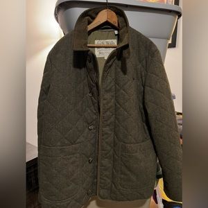 Jack Wills - forest green - Hunting Jacket - * Cords corduroy collar - large